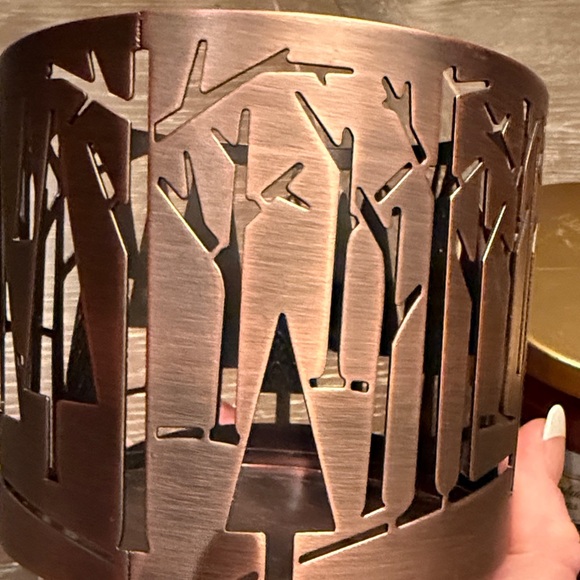 Bath & Body works Copper Tree Candle Holder with Candle by white Barn - Picture 11 of 13